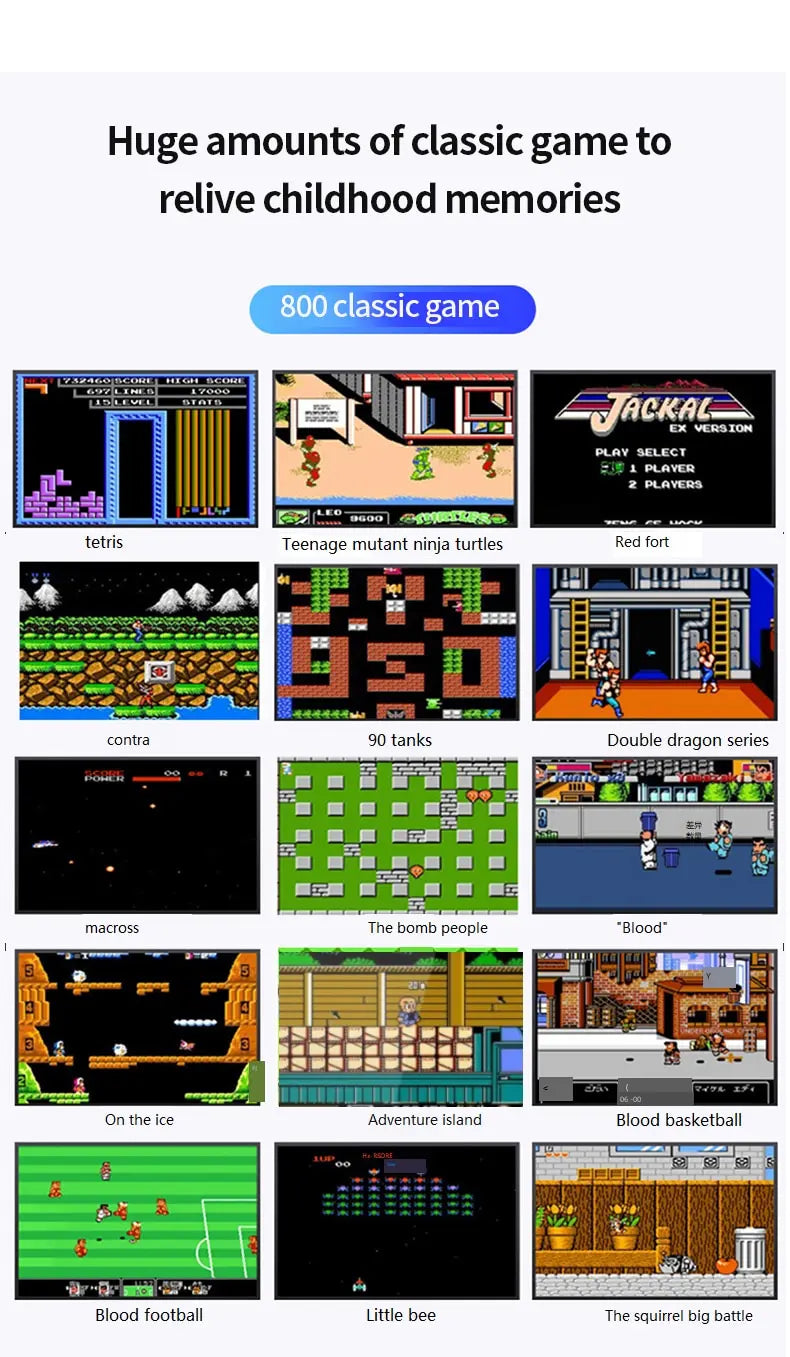 Retro Handheld Game Console — 500 Built-In Classic Games
