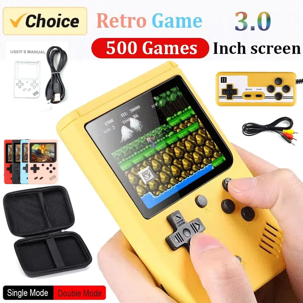 Retro Handheld Game Console — 500 Built-In Classic Games